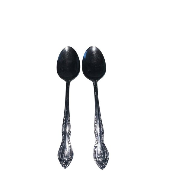 Vintage Stainless Charleston Classic Tablespoons Lot Of 2 Washington Forge Korea - Picture 1 of 6